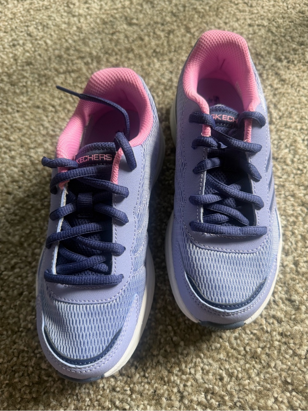 Skechers Kids Lavender and Pink Athletic Sneakers